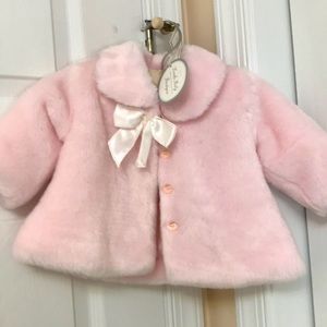 Faux fur baby coat size 0-3